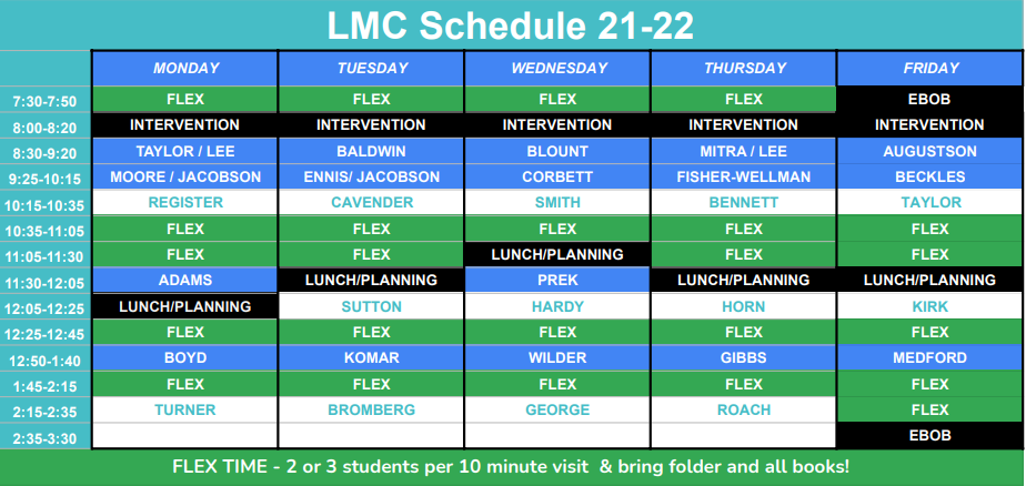 LMC Schedule