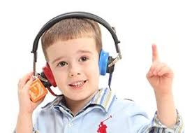 Child with headphones on