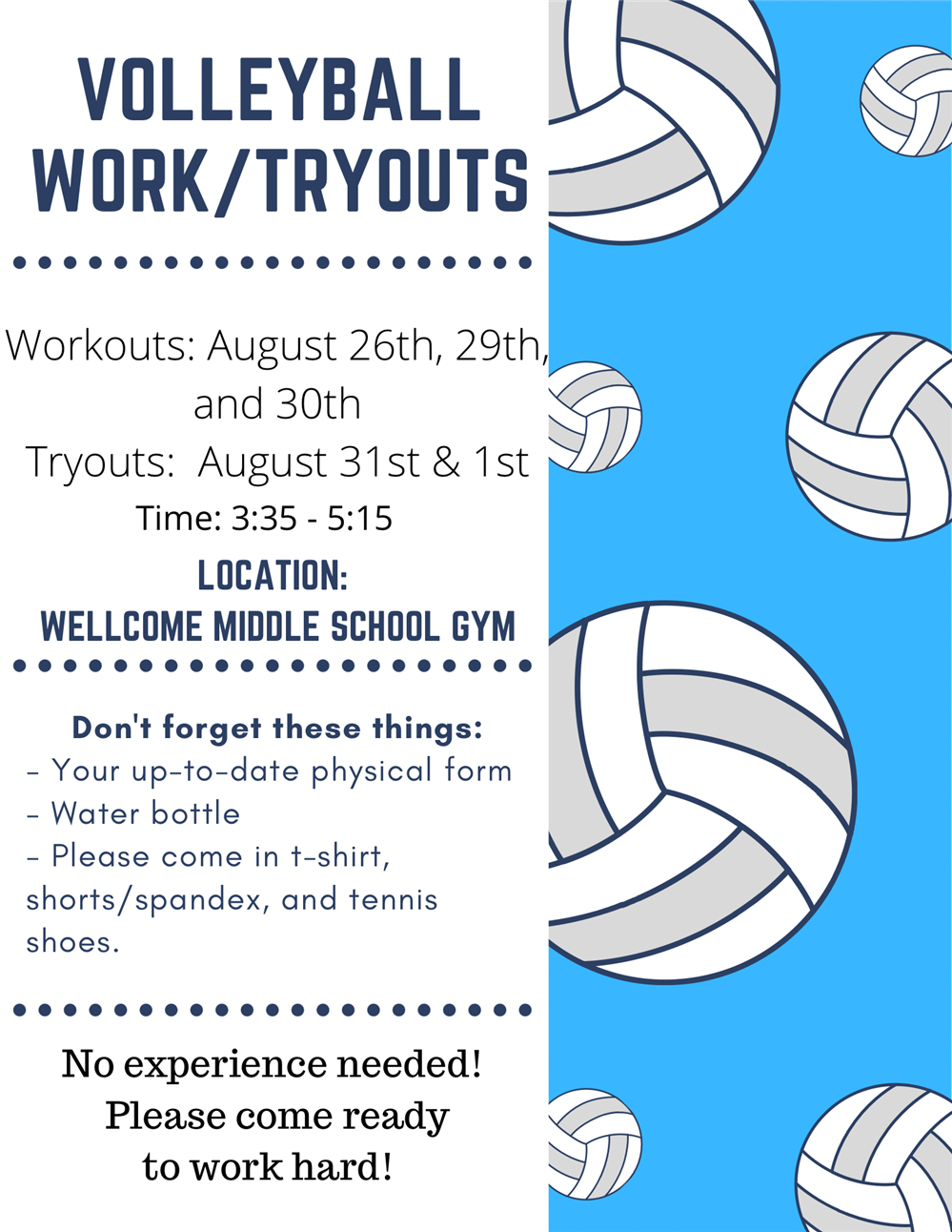 Volleyball Tryouts
